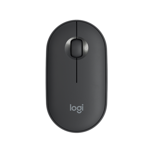 LOGITECH M350 Pebble Kablosuz Mouse (Siyah) İnce ve Sessiz (910-005718)