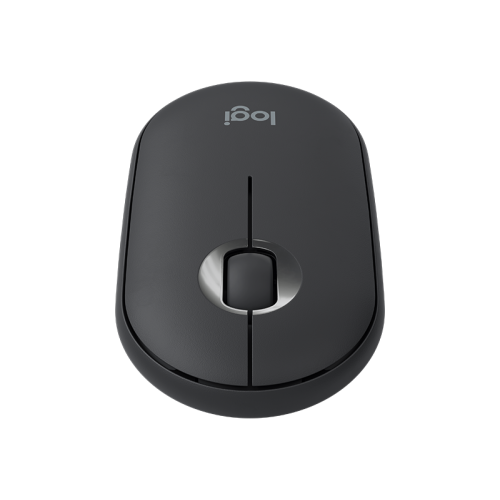 LOGITECH M350 Pebble Kablosuz Mouse (Siyah) İnce ve Sessiz (910-005718)