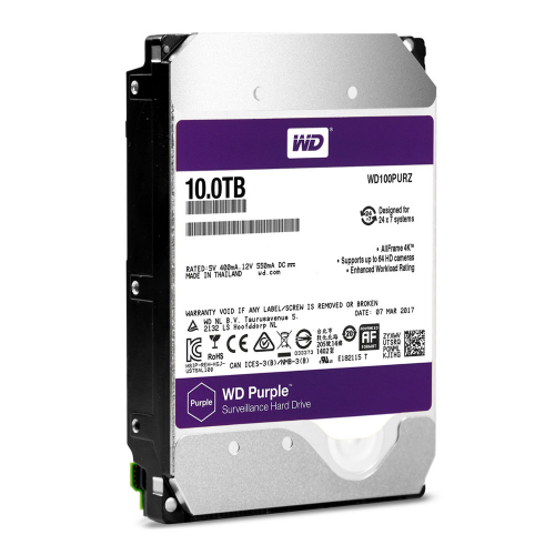 WD PURPLE WD102PURZ 3,5’’ 10TB 256mb, 7200 Rpm,  7/24 Güvenlik HDD