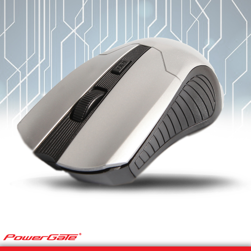 PowerGate D425B Kablosuz Nano 2.4Ghz WiFi MOUSE (Gri-Siyah)