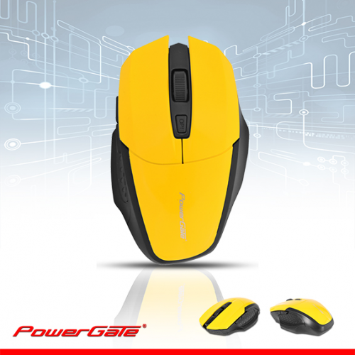 PowerGate D440S Kablosuz Nano 2.4Ghz WiFi MOUSE (Sarı-Siyah)