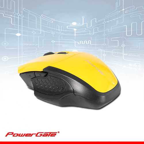 PowerGate D440S Kablosuz Nano 2.4Ghz WiFi MOUSE (Sarı-Siyah)