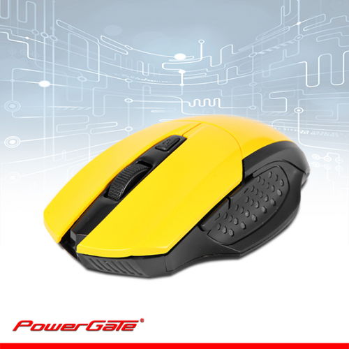 PowerGate D440S Kablosuz Nano 2.4Ghz WiFi MOUSE (Sarı-Siyah)