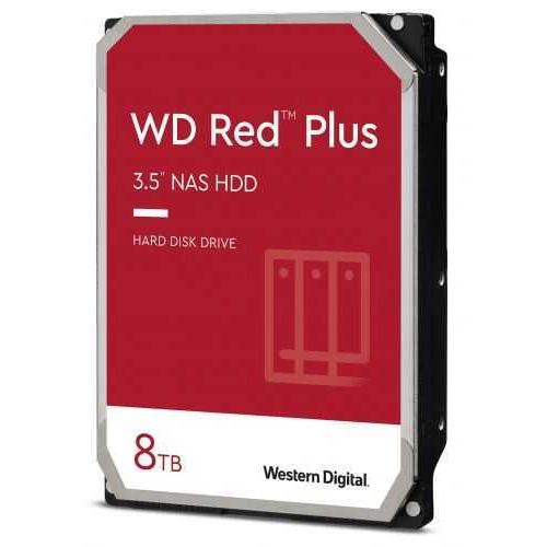 WD RED Plus WD80EFBX 3,5’’ 8TB, 256mb, 7200 Rpm, 7/24-NAS-SERVER HDD