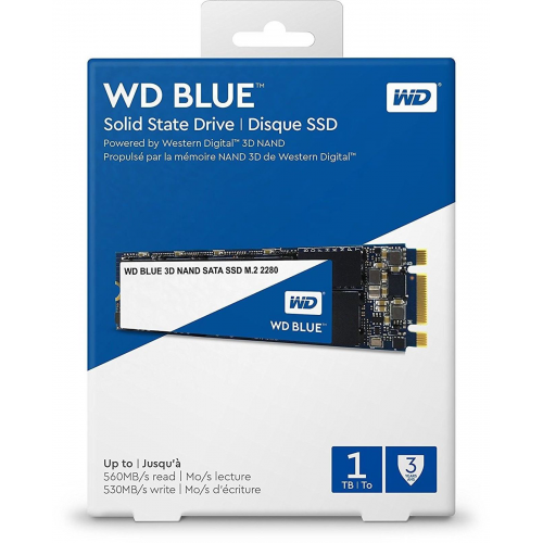 WD Blue WDS100T2B0B 1TB 560/530 3D NAND SATA M.2 SSD