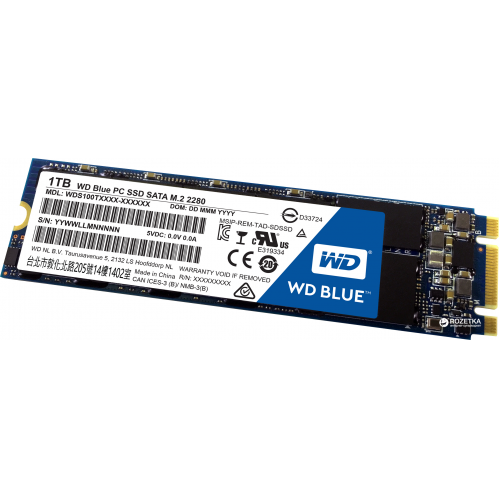 WD Blue WDS100T2B0B 1TB 560/530 3D NAND SATA M.2 SSD