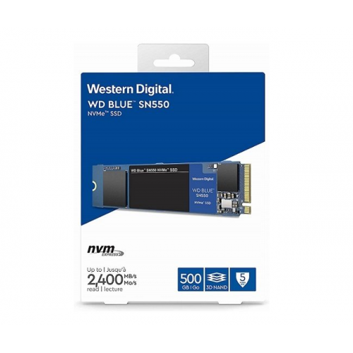 WD Blue WDS500G2B0C 500GB 2400/1750 3D NAND, NVMe PCIe M.2 SSD