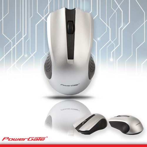 PowerGate R530G Kablosuz Nano 2.4Ghz WiFi MOUSE (Gri-Siyah)