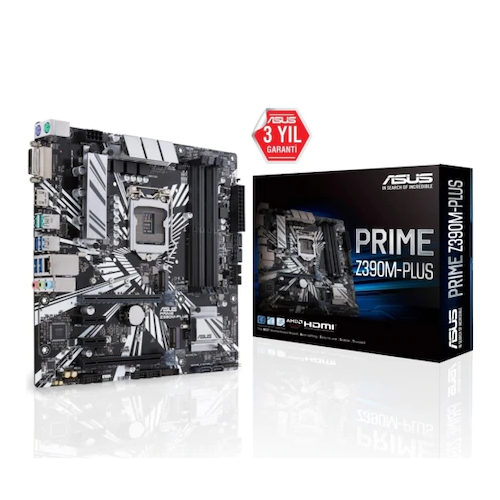 ASUS PRIME Z390M-PLUS HDMI DVI USB3,1 1151P 8-9.Nesil