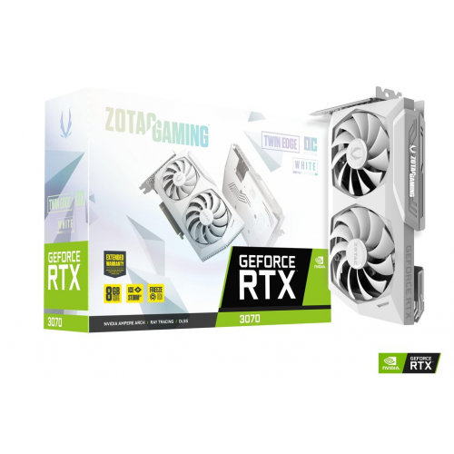 ZOTAC GAMING ZT-A30700J-10P RTX3070 TWIN EDGE OC WHITE EDITION 8GB GDDR6 256Bit HDMI DP